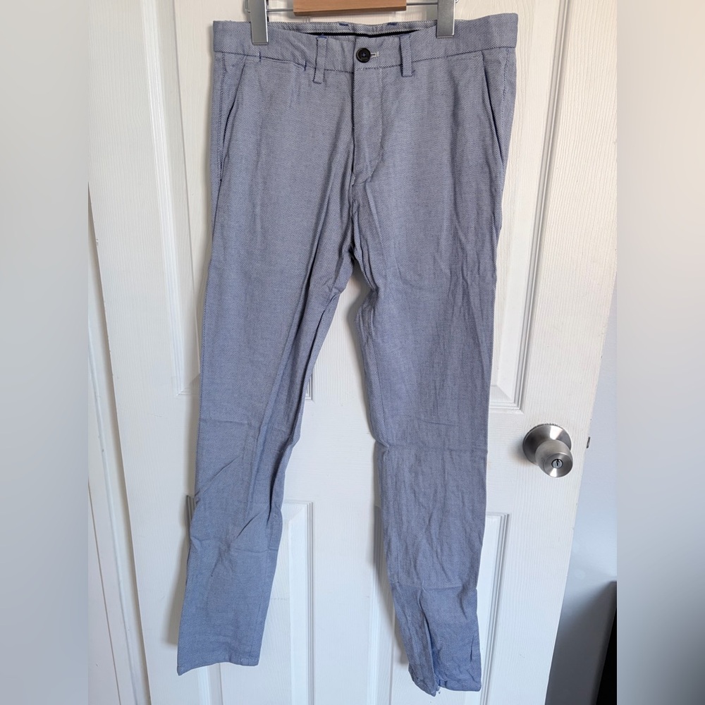 Zara Men's Navy/Light Blue Pants 31